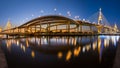 Panorama view of Twin Suspension Bridge