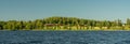 Panorama view of a typical Swedish countryside farm