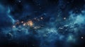 Panorama View Universe Space Shot of Milky Way Galaxy with Stars on a Night Sky Background AI Generative Royalty Free Stock Photo