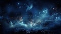 Panorama View Universe Space Shot of Milky Way Galaxy with Stars on a Night Sky Background AI Generative Royalty Free Stock Photo