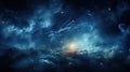 Panorama View Universe Space Shot of Milky Way Galaxy with Stars on a Night Sky Background AI Generative Royalty Free Stock Photo