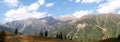 Panorama view of valley at Sonamarg, Kashmir, India Royalty Free Stock Photo