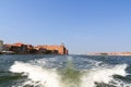 Panorama view of Venice, Giudecca Canal and Venetian Lagoon in Veneto, Italy Royalty Free Stock Photo