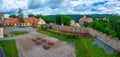 Panorama view of Veveri castle in Czech republic Royalty Free Stock Photo