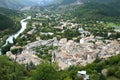 Panorama view of the village Castellane (Provence) Royalty Free Stock Photo