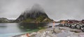 Panorama view of village Reine Royalty Free Stock Photo