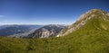 Panorama view Vorderes Sonnwendjoch mountain in Tyrol, Austria Royalty Free Stock Photo