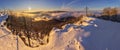 Panorama view from Vysoka mountain during winter
