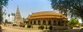 Panorama view of Wat Chedi Liam (Temple of the Squared Pagoda), the only ancient temple in the Wiang Kum Kam archaeological area Royalty Free Stock Photo