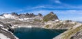 Panorama view of Wildsee (lake) near Pizol Royalty Free Stock Photo