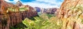 A panorama view of  Zion national park, Utah from Mount Carmel Royalty Free Stock Photo