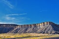 Panorama views of mountains, desert and landscape around Price Canyon Utah from Highway 6 and 191, by the Manti La Sal National Fo Royalty Free Stock Photo