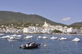 Panorama of the village of Cadaques in the Spanish region of Cat