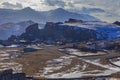 Panorama of the village of Gryz in Azerbaijan Royalty Free Stock Photo