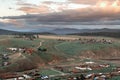 Panorama of the village of Kaga in the South Urals in the Republic of Bashkortostan in Russia Royalty Free Stock Photo