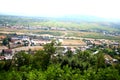 Panorama of a village in Romania.