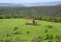 Panorama in the Village Seitenroda, Thuringia Royalty Free Stock Photo