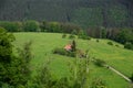Panorama in the Village Seitenroda, Thuringia Royalty Free Stock Photo