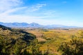 Franschhoek vineyard landscape, South africa panorama Royalty Free Stock Photo