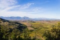 Franschhoek vineyard landscape, South africa panorama Royalty Free Stock Photo