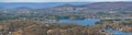 Panorama Vista of the Tennessee River Valley and Lake Guntersville Royalty Free Stock Photo