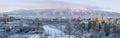 Panorama of Vitosha mountain in the winter Royalty Free Stock Photo