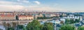 Panorama of Vltava river and bridges in Prague, Czech republic, Europe Royalty Free Stock Photo