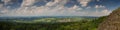 Panorama of the Vogelsberg low mountain range Royalty Free Stock Photo