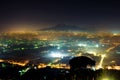 Panorama of volcano Vesuvio in the night Royalty Free Stock Photo