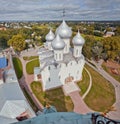 Panorama Vologda and Saint Sofia Cathedral from the bell tower