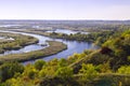 Summer landscape: Vorskla river . Top view. Ukraine. Europe