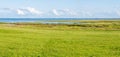 Panorama of Waddensea coast with marshes on Frisian island Schiermonnikoog, Netherlands