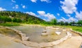 Panorama of a wading pool in Maayan Harod National Park