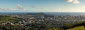 Panorama of Waikiki and Honolulu from Tantalus Overlook on Oahu Royalty Free Stock Photo