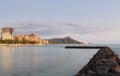 Panorama of Waikiki Oahu Hawaii Royalty Free Stock Photo