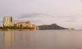 Panorama of Waikiki Oahu Hawaii Royalty Free Stock Photo