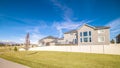 Panorama Walled properties on a modern urban housing estate