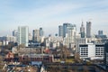 Panorama of Warsaw city Royalty Free Stock Photo