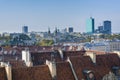 Panorama of Warsaw city with modern buildings Royalty Free Stock Photo