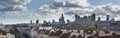 Panorama of Warsaw city, Poland Royalty Free Stock Photo