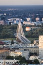 Panorama of Warsaw city, Poland Royalty Free Stock Photo