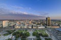 Panorama of Warsaw city during sundown Royalty Free Stock Photo