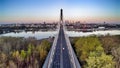 View on Warsaw city centre and the Swietokrzyski bridge.