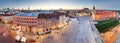 Panorama of Warsaw old town, Poland