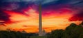 Panorama of the Washington Monument with the capitol of the United States in the distance