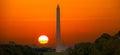 Panorama of the Washington Monument with the capitol of the United States in the distance