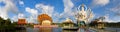 Panorama of wat plai laem Royalty Free Stock Photo