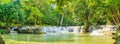Panorama Waterfall in forest on the mountain in tropical forest