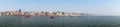 Panorama of the waterfront city of Varanasi taken. India