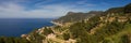 Panorama of the west coast of Mallorca Royalty Free Stock Photo
